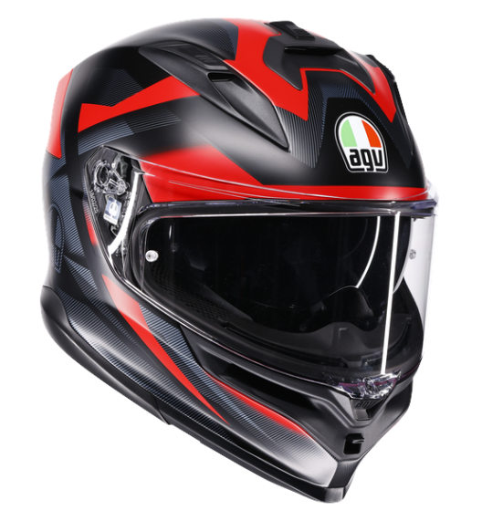 Каска AGV K7 MPLK GLIMPSE MATT BLACK/RED